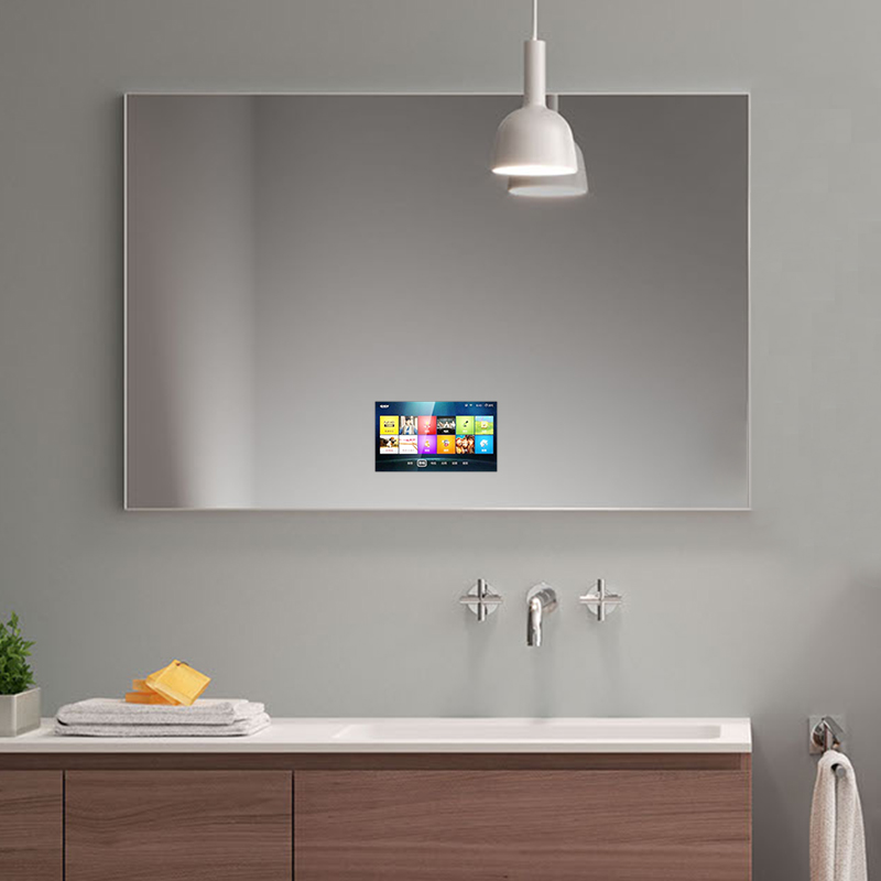 Wall Mounted Rectangular Frameless Smart Television Mirror With